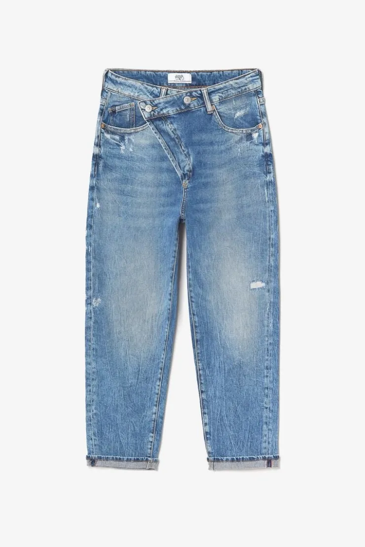 Femme Le Temps des Cerises Coupe Boyfit-Cosy Boyfit 7/8Eme Jeans Destroy Vintage Bleu N°4