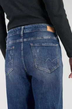 Femme Le Temps des Cerises Coupe Boyfit-Cosy Boyfit 7/8Eme Jeans Destroy Bleu N°2