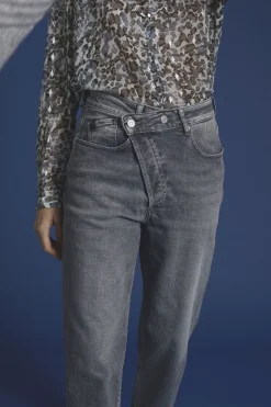 Femme Le Temps des Cerises Coupe 7/8Eme-Cosy Boyfit 7/8Eme Jeans Gris N°3