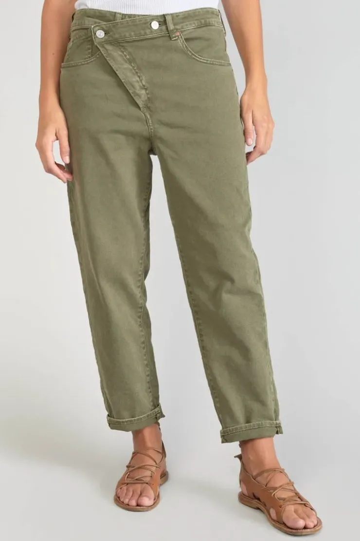 Femme Le Temps des Cerises Coupe Boyfit-Cosy Boyfit 7/8Eme Jeans Kaki
