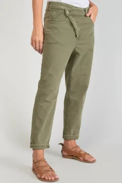 Femme Le Temps des Cerises Coupe Boyfit-Cosy Boyfit 7/8Eme Jeans Kaki