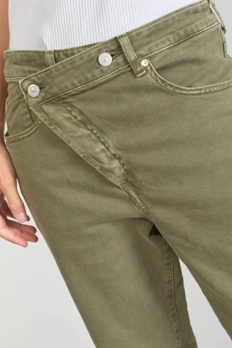 Femme Le Temps des Cerises Coupe Boyfit-Cosy Boyfit 7/8Eme Jeans Kaki