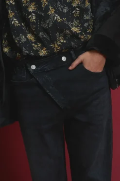 Femme Le Temps des Cerises Coupe Boyfit-Cosy Boyfit 7/8Eme Jeans Noir N°1