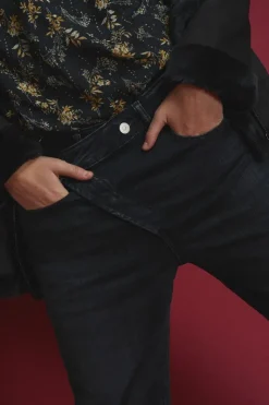 Femme Le Temps des Cerises Coupe Boyfit-Cosy Boyfit 7/8Eme Jeans Noir N°1