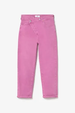 Femme Le Temps des Cerises Coupe Boyfit-Cosy Boyfit 7/8Eme Jeans Violet Rose