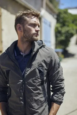 Homme Le Temps des Cerises Vestes & Manteaux-Coupe-Vent Kovar Marron Kaki