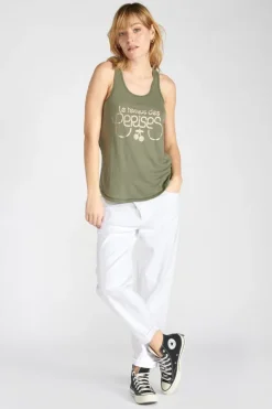 Femme Le Temps des Cerises T-Shirts & Débardeurs-Debardeur Debtrame Kaki