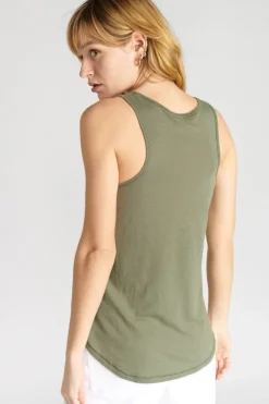 Femme Le Temps des Cerises T-Shirts & Débardeurs-Debardeur Debtrame Kaki