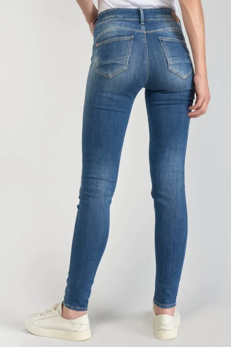 Femme Le Temps des Cerises Coupe Slim-Dina Pulp Slim Taille Haute Jeans Destroy Bleu N°2