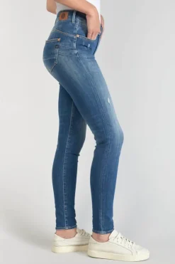 Femme Le Temps des Cerises Coupe Slim-Dina Pulp Slim Taille Haute Jeans Destroy Bleu N°2