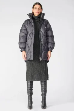 Femme Le Temps des Cerises Manteaux & Doudounes-Doudoune Dotti Noire