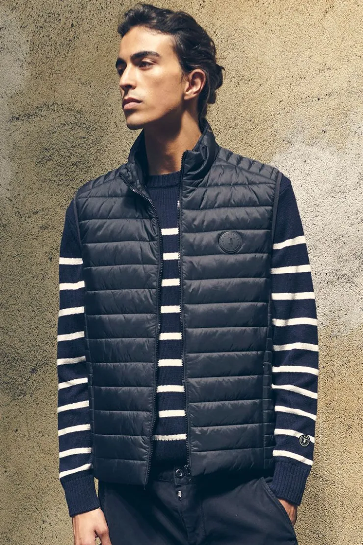 Homme Le Temps des Cerises Vestes & Manteaux-Doudoune Sans Manches Croz Bleu Marine