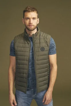 Homme Le Temps des Cerises Vestes & Manteaux-Doudoune Sans Manches Croz Kaki