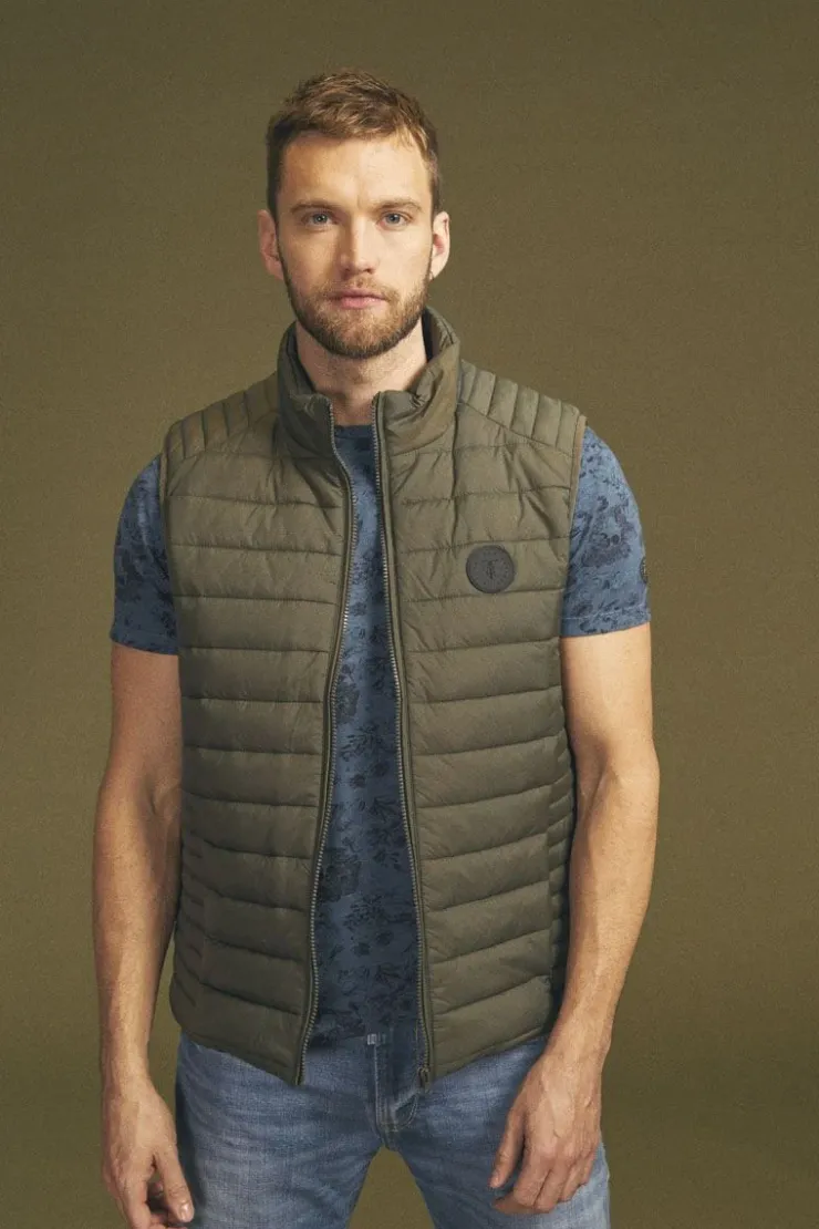 Homme Le Temps des Cerises Vestes & Manteaux-Doudoune Sans Manches Croz Kaki