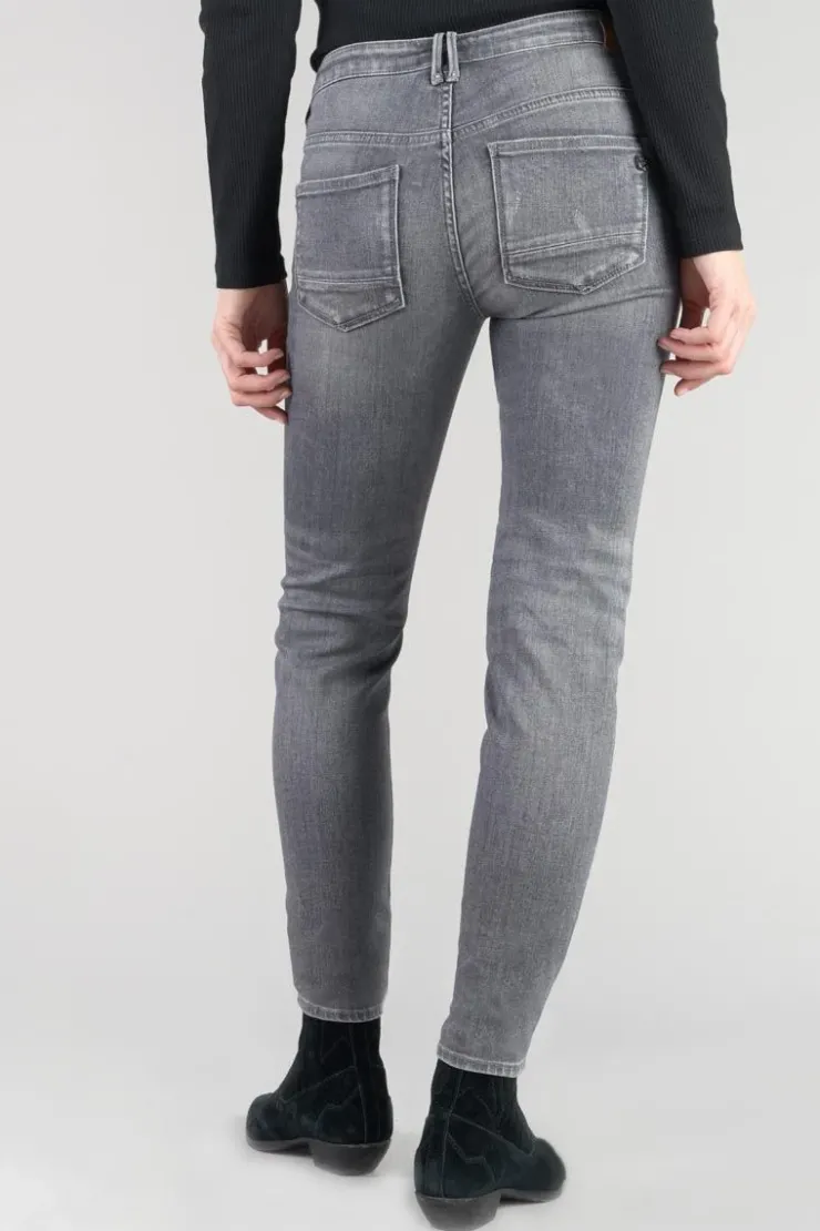 Femme Le Temps des Cerises Coupe Skinny-Eylau Power Skinny 7/8Eme Jeans Destroy Gris N°2