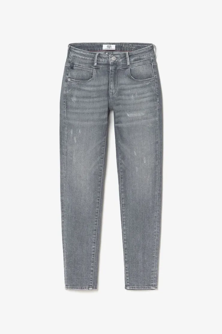 Femme Le Temps des Cerises Coupe Skinny-Eylau Power Skinny 7/8Eme Jeans Destroy Gris N°2