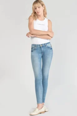 Femme Le Temps des Cerises Coupe Slim-Fawn Pulp Slim 7/8 Eme Jeans Bleu N°4