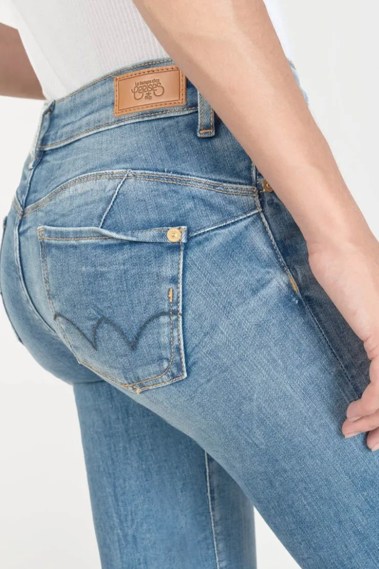 Femme Le Temps des Cerises Coupe Slim-Fawn Pulp Slim 7/8 Eme Jeans Bleu N°4