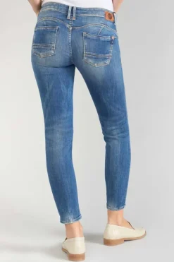 Femme Le Temps des Cerises Coupe Slim-Fino Pulp Slim 7/8Eme Jeans Destroy Bleu N°3