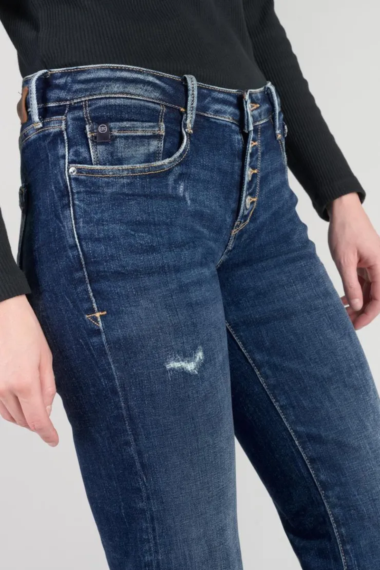 Femme Le Temps des Cerises Coupe Flare / Bootcut-Foch Flare Jeans Destroy Bleu N°2