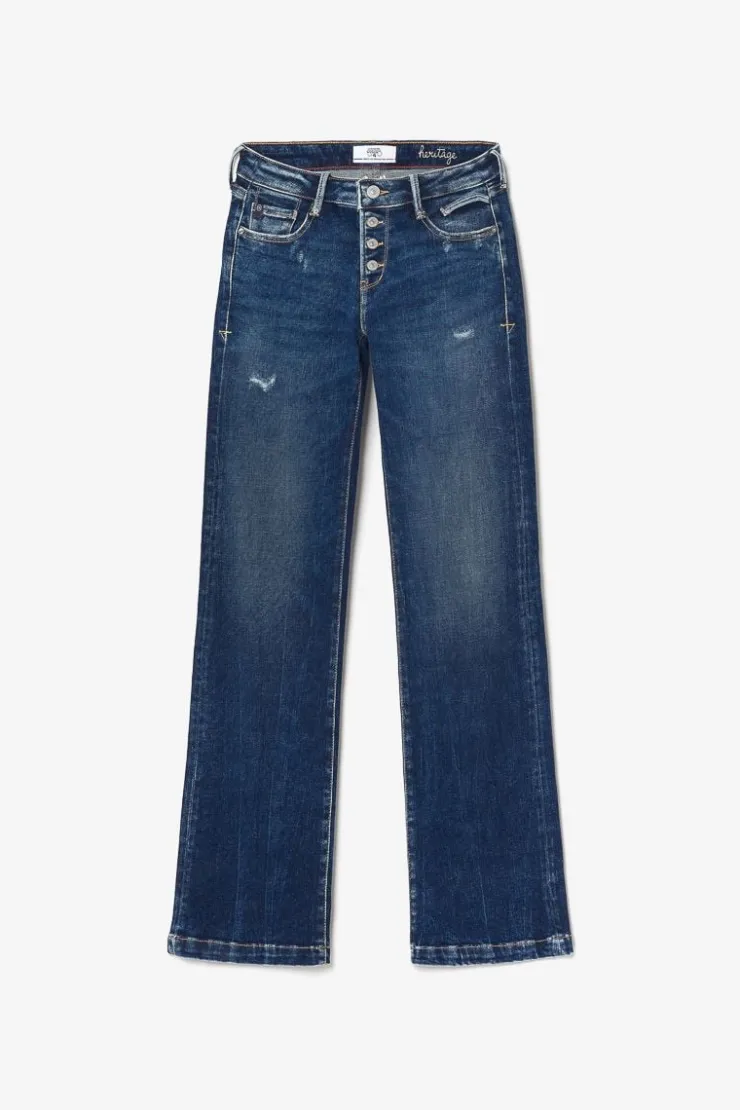Femme Le Temps des Cerises Coupe Flare / Bootcut-Foch Flare Jeans Destroy Bleu N°2