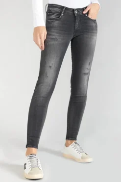 Femme Le Temps des Cerises Coupe Slim-Geos Pulp Slim 7/8Eme Jeans Destroy Noir N°1