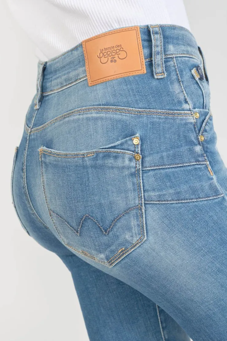 Femme Le Temps des Cerises Coupe Slim-Houp Pulp Slim Taille Haute Jeans Bleu N°3