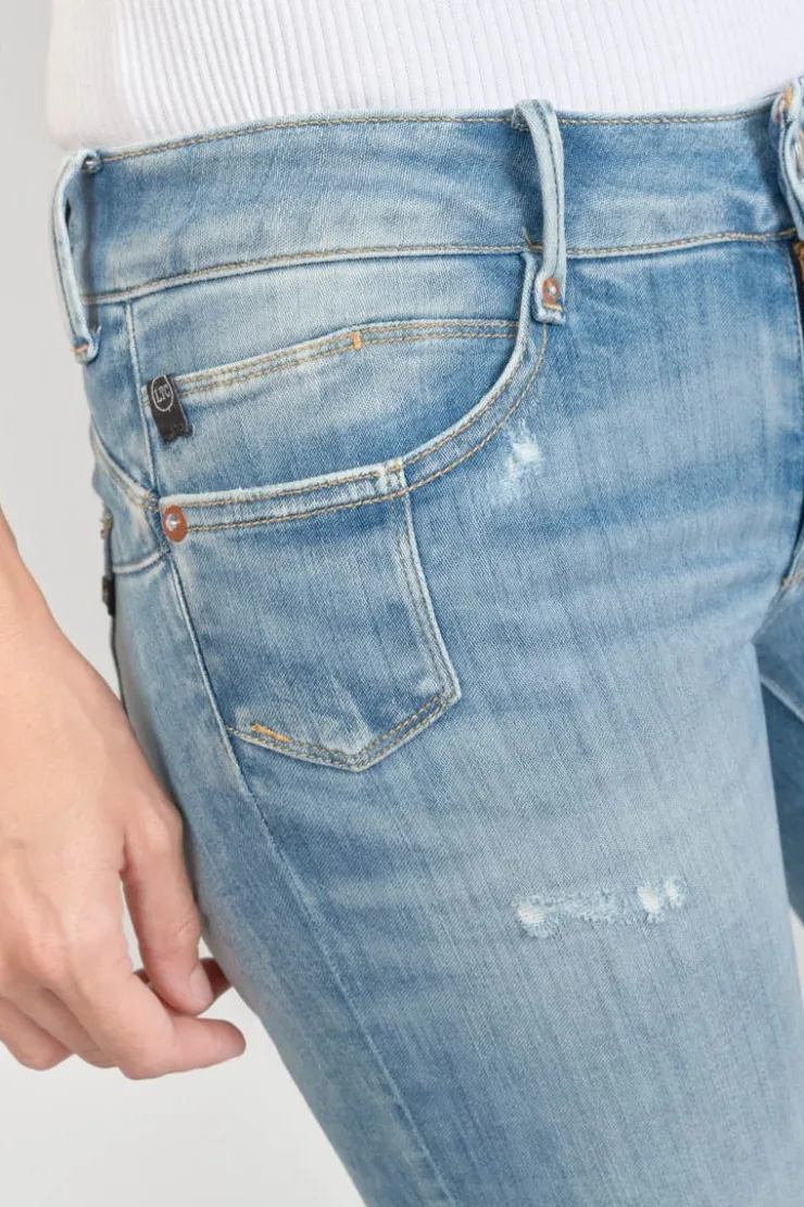 Femme Le Temps des Cerises Coupe Slim-Jako Pulp Slim 7/8Eme Jeans Destroy Bleu N°4