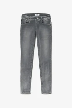 Femme Le Temps des Cerises Coupe Slim-Jarry Pulp Slim 7/8Eme Jeans Gris N°3