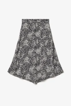 Femme Le Temps des Cerises Shorts & Jupes-Jupe Longue Cassand A Motif Fleuri Noir Et Blanc