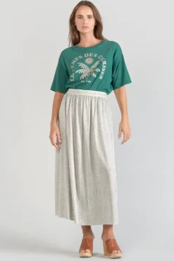 Femme Le Temps des Cerises Shorts & Jupes-Jupe Longue Latoba Argentee