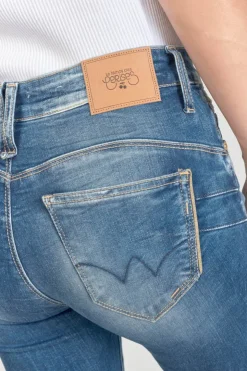 Femme Le Temps des Cerises Coupe Slim-Lump Pulp Slim Taille Haute 7/8Eme Jeans Bleu N°3