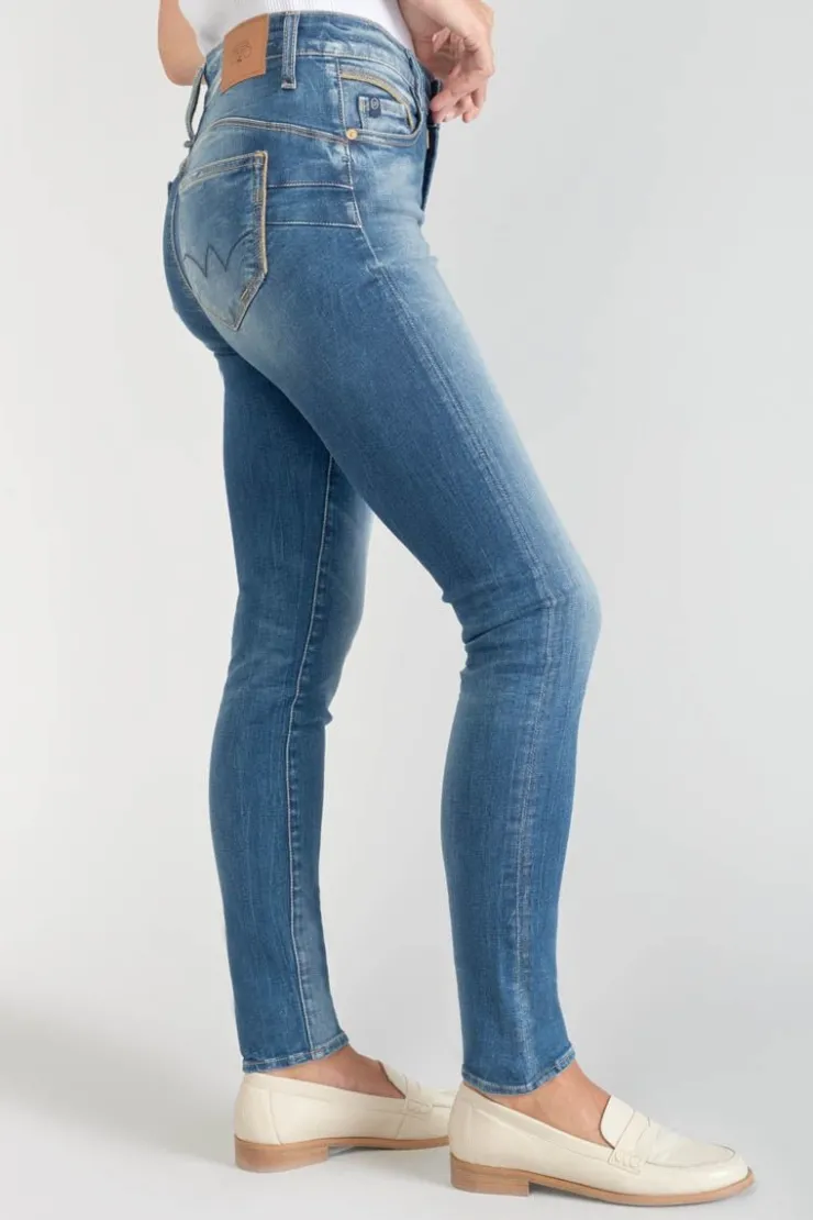 Femme Le Temps des Cerises Coupe Slim-Lump Pulp Slim Taille Haute 7/8Eme Jeans Bleu N°3