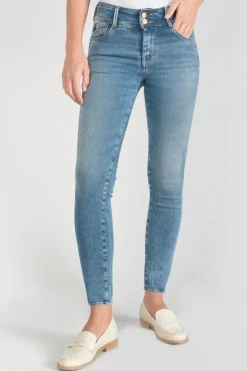 Femme Le Temps des Cerises Coupe Slim-Luri Ultra Pulp Slim Taille Haute 7/8Eme Jeans Bleu N°4