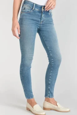 Femme Le Temps des Cerises Coupe Slim-Luri Ultra Pulp Slim Taille Haute 7/8Eme Jeans Bleu N°4