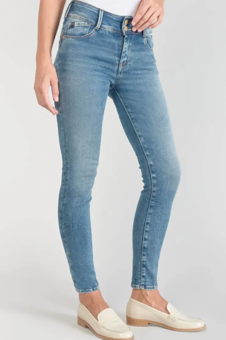 Femme Le Temps des Cerises Coupe Slim-Luri Ultra Pulp Slim Taille Haute 7/8Eme Jeans Bleu N°4