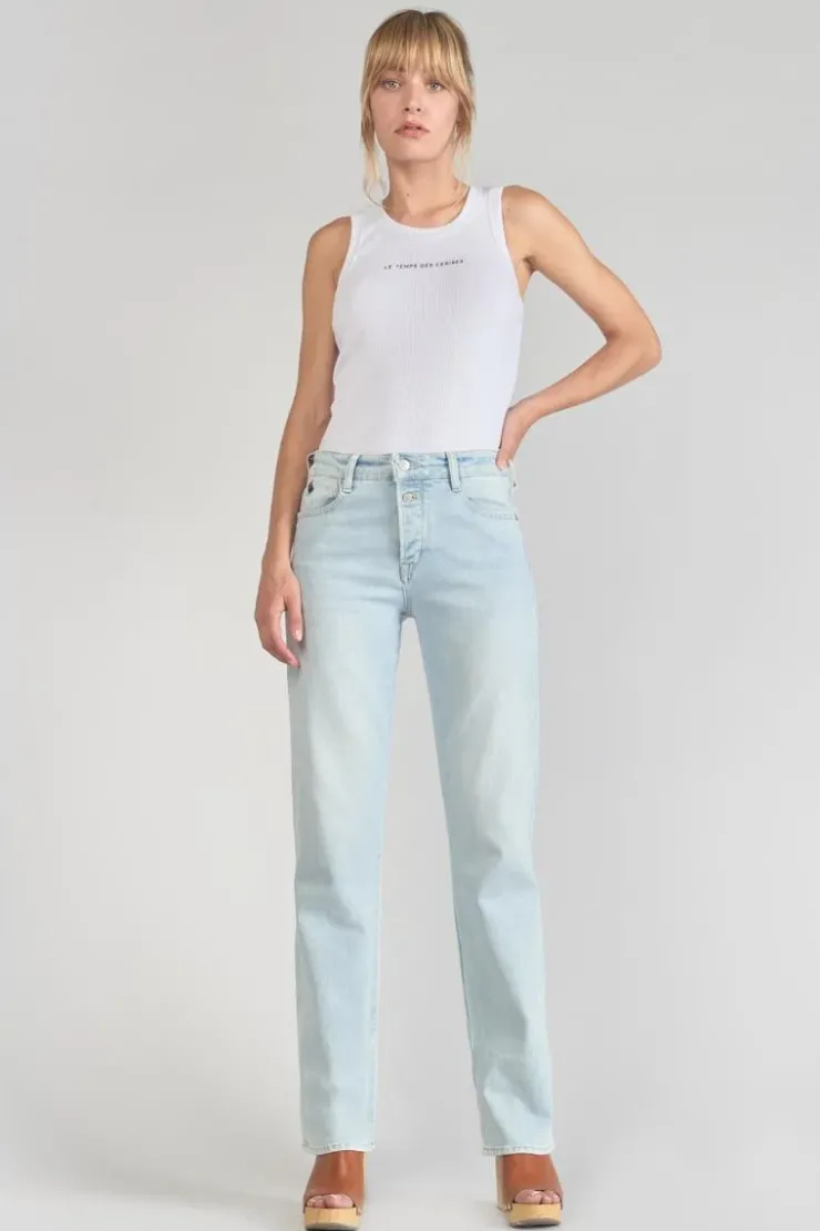 Femme Le Temps des Cerises Coupe Regular-Lux 400/19 Mom Taille Haute Jeans Bleu N°5
