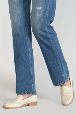Femme Le Temps des Cerises Coupe Regular-Luxe 400/19 Mom Taille Haute Jeans Destroy Bleu N°2