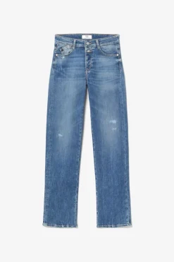 Femme Le Temps des Cerises Coupe Regular-Luxe 400/19 Mom Taille Haute Jeans Destroy Bleu N°2