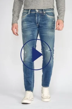 Homme Le Temps des Cerises Coupe Adjusted-Marvin 700/11 Adjusted Jeans Destroy Vintage Bleu N°2