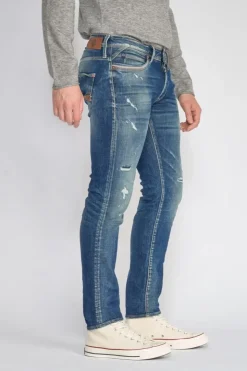 Homme Le Temps des Cerises Coupe Adjusted-Marvin 700/11 Adjusted Jeans Destroy Vintage Bleu N°2