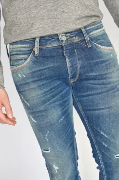 Homme Le Temps des Cerises Coupe Adjusted-Marvin 700/11 Adjusted Jeans Destroy Vintage Bleu N°2