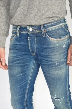 Homme Le Temps des Cerises Coupe Adjusted-Marvin 700/11 Adjusted Jeans Destroy Vintage Bleu N°2