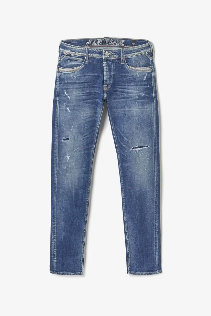 Homme Le Temps des Cerises Coupe Adjusted-Marvin 700/11 Adjusted Jeans Destroy Vintage Bleu N°2