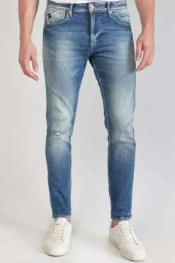 Homme Le Temps des Cerises Coupe Skinny-Mistral Power Skinny 7/8Eme Jeans Destroy Bleu N°3