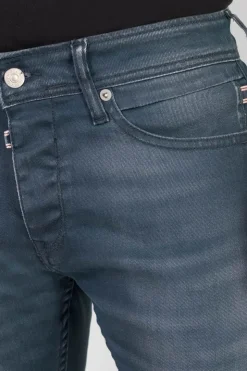 Homme Le Temps des Cerises Coupe Adjusted-Musset 700/11 Adjusted Jeans Enduit Bleu-Noir N°3