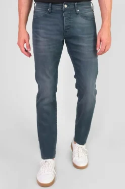 Homme Le Temps des Cerises Coupe Adjusted-Musset 700/11 Adjusted Jeans Enduit Bleu-Noir N°3