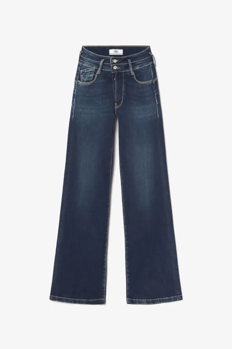 Femme Le Temps des Cerises Taille Haute-Nancy Pulp Flare Taille Haute Jeans Bleu N°1