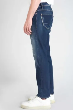 Homme Le Temps des Cerises Coupe Adjusted-Nicolay 700/11 Adjusted Jeans Destroy Bleu N°1