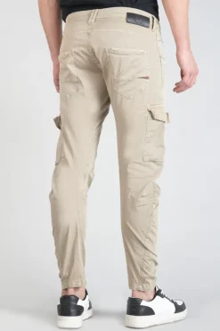 Homme Le Temps des Cerises Pantalons & Chinos-Pantalon Cargo Alban Beige